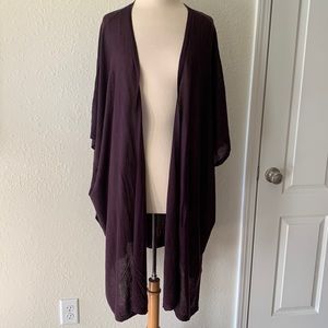 Altard State plum purple duster size small medium S/M Fall Boho Bohemian
